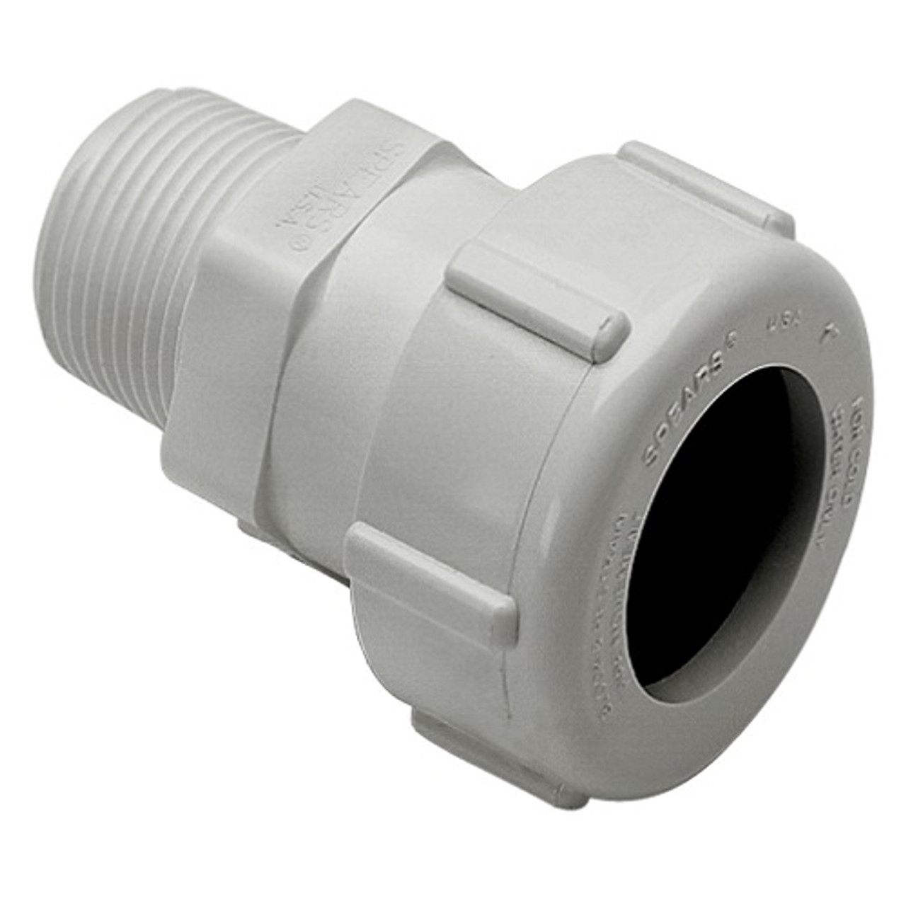 1 1/4" IPS PVC Compression X MPT Adapter (White) - The Drainage ...