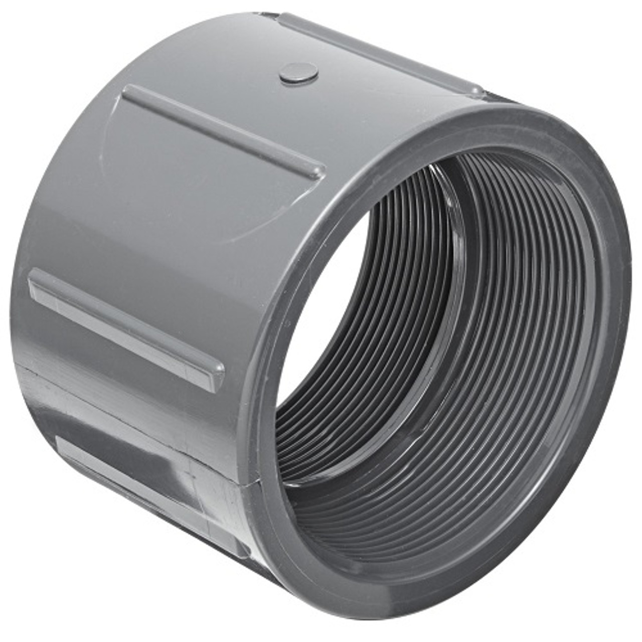 1 1/2" PVC Schedule 80 Coupling (FPT x FPT) - The Drainage Products Store