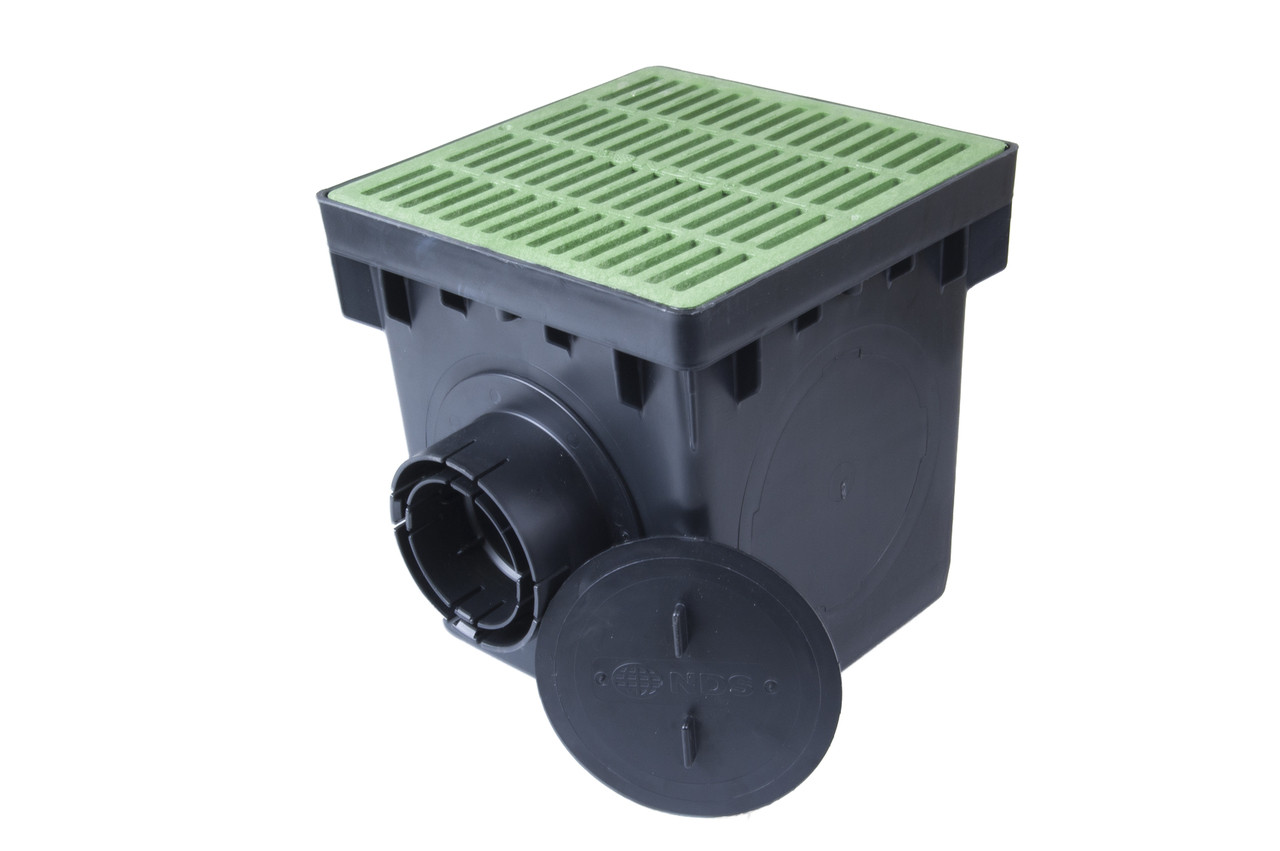 NDS 12" Catch Basin Kit w/ Green Grate The Drainage Products Store