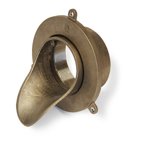 4" FIP Thread NickelBronze Downspout Nozzle The Drainage Products Store