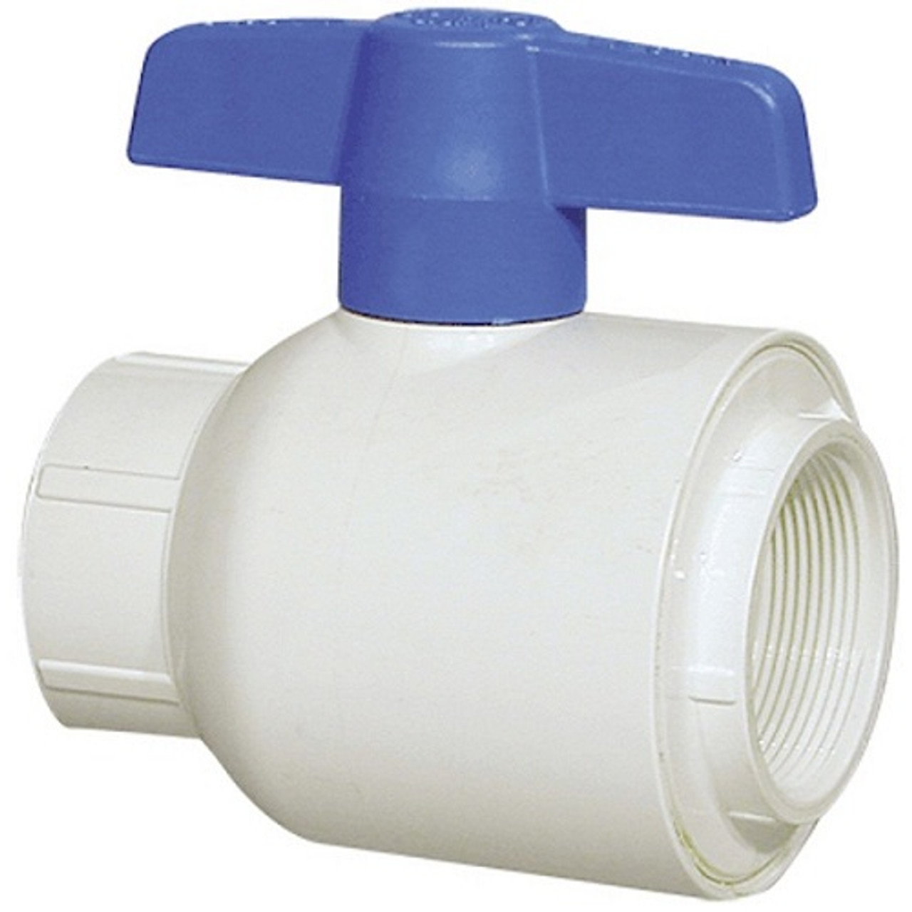 PVC 4" White Compact Ball Valve (Threaded) The Drainage Products Store