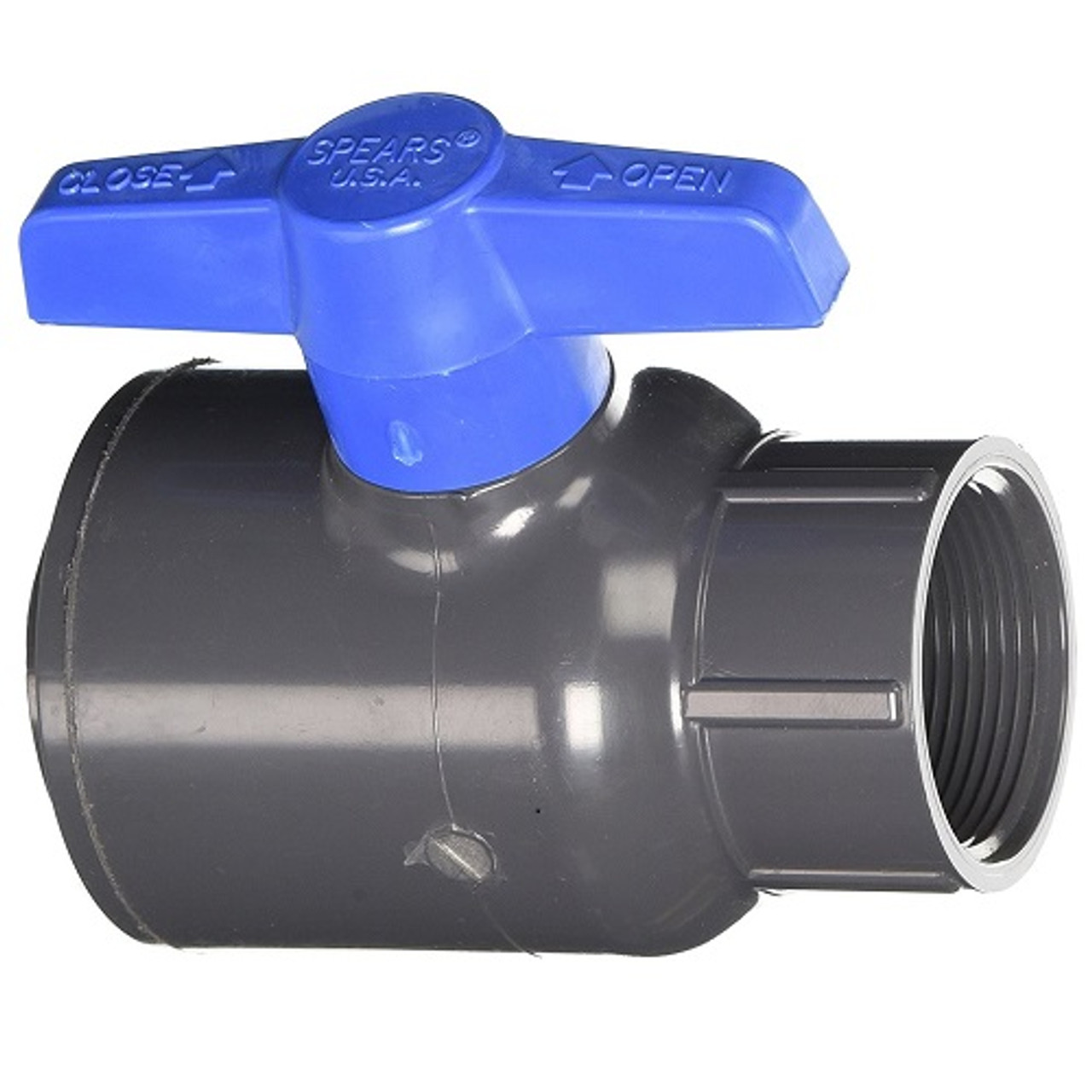 PVC 3" Gray Compact Ball Valve (Threaded) The Drainage Products Store