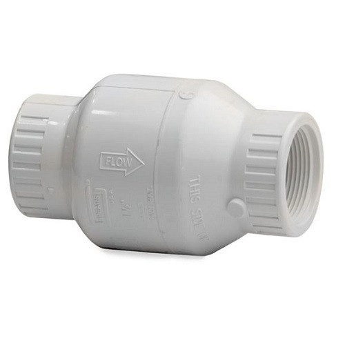 White PVC 3/4" Swing Check Valve (FPT x FPT) - The Drainage Products Store