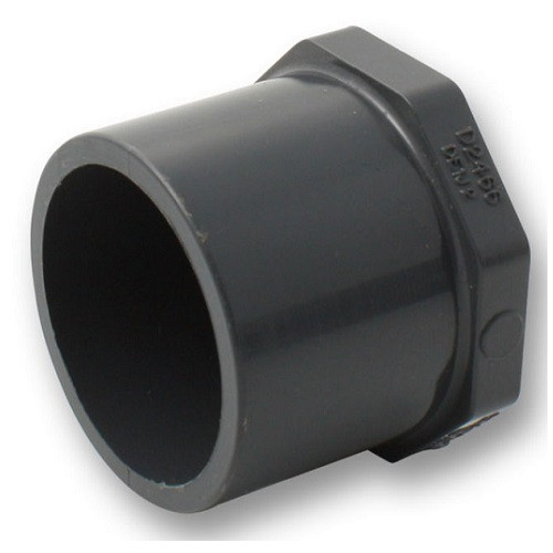 4" x 3" PVC Schedule 40 Eccentric Reducing Coupling (S x S) The