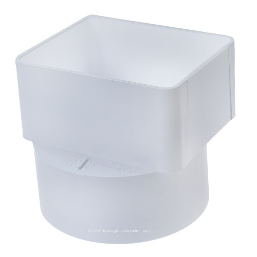 PVC 4" x 4" x 4" IPS Downspout Adapter (Centered) (DS x Spigot) The