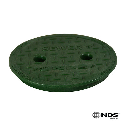 NDS 6" Valve Box Sewer Cover ONLY - Green - The Drainage Products Store