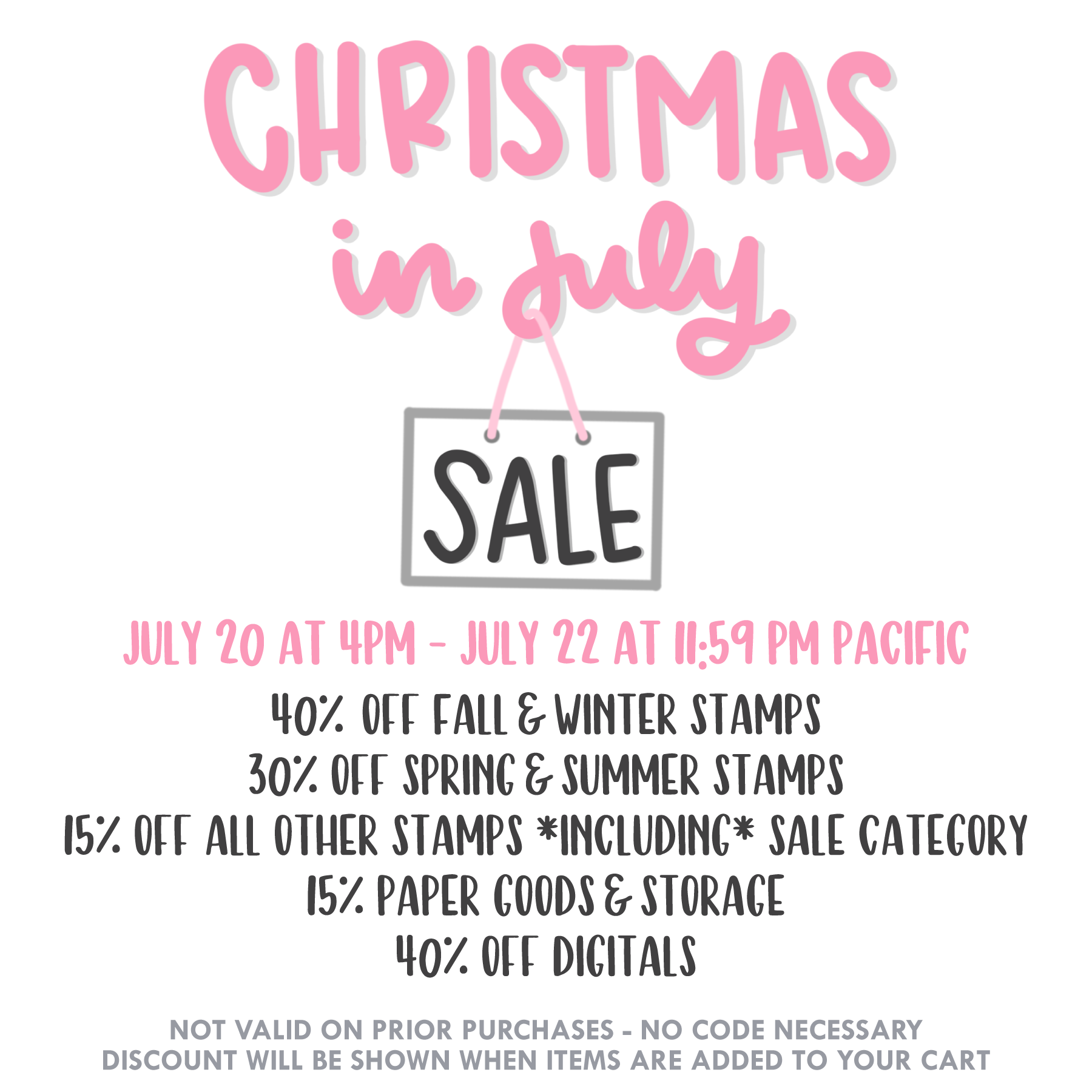 Christmas in July Sale