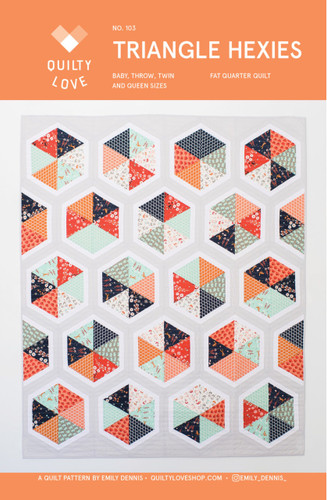 Triangle Hexies Quilt Pattern