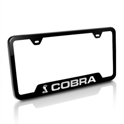 Ford Mustang Shelby Cobra Black Steel License Plate Frame Ford Mustang Shelby Cobra Black Steel License Plate Frame