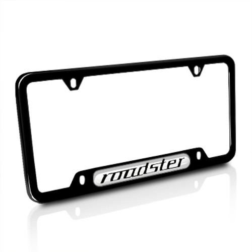 BMW Roadster Black Stainless Steel License Plate Frame BMW Roadster Black Stainless Steel License Plate Frame