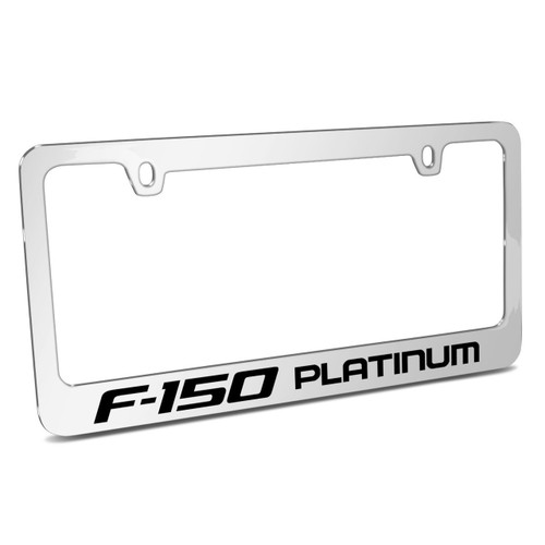 Ford F-150 Platinum Mirror Chrome Metal License Plate Frame by iPick Image, Official Licensed Product, Made in the USA Ford F-150 Platinum Mirror Chrome Metal License Plate Frame by iPick Image, Official Licensed Product, Made in the USA
