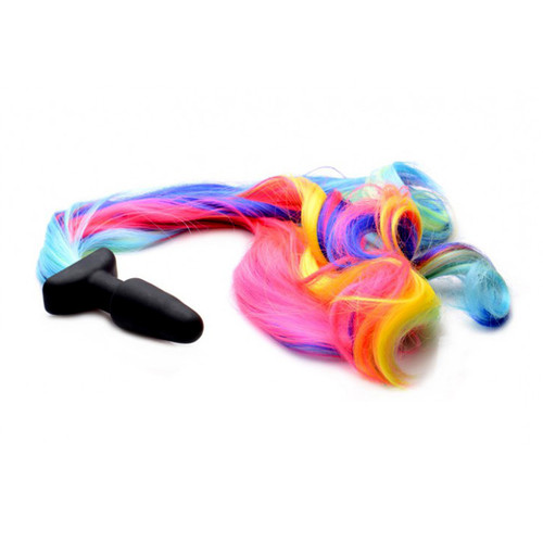 Buy the Rainbow Pony Tail with Silicone Anal Plug furry buttplug animal roleplay- XR Brands Tailz Buy the Rainbow Pony Tail with Silicone Anal Plug furry buttplug animal roleplay- XR Brands Tailz