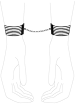 The Magnifique Collection Metallic Silver Chain Bracelets Handcuffs
