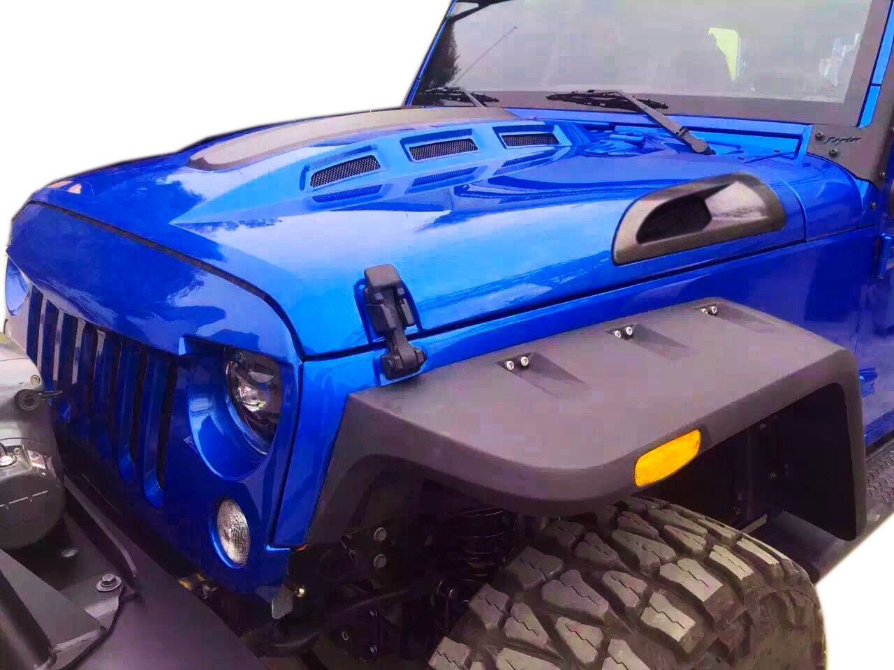 Avenger Style ABS Vents Hood For Jeep Wrangler JK 2007 2017 GENSSI   ABS AVG HOOD  42264.1506455699 