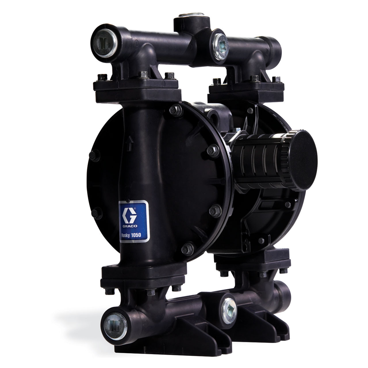Husky Aluminum 1050 AirOperated Double Diaphragm Pump w/ Santoprene Seats & Diaphragms John M