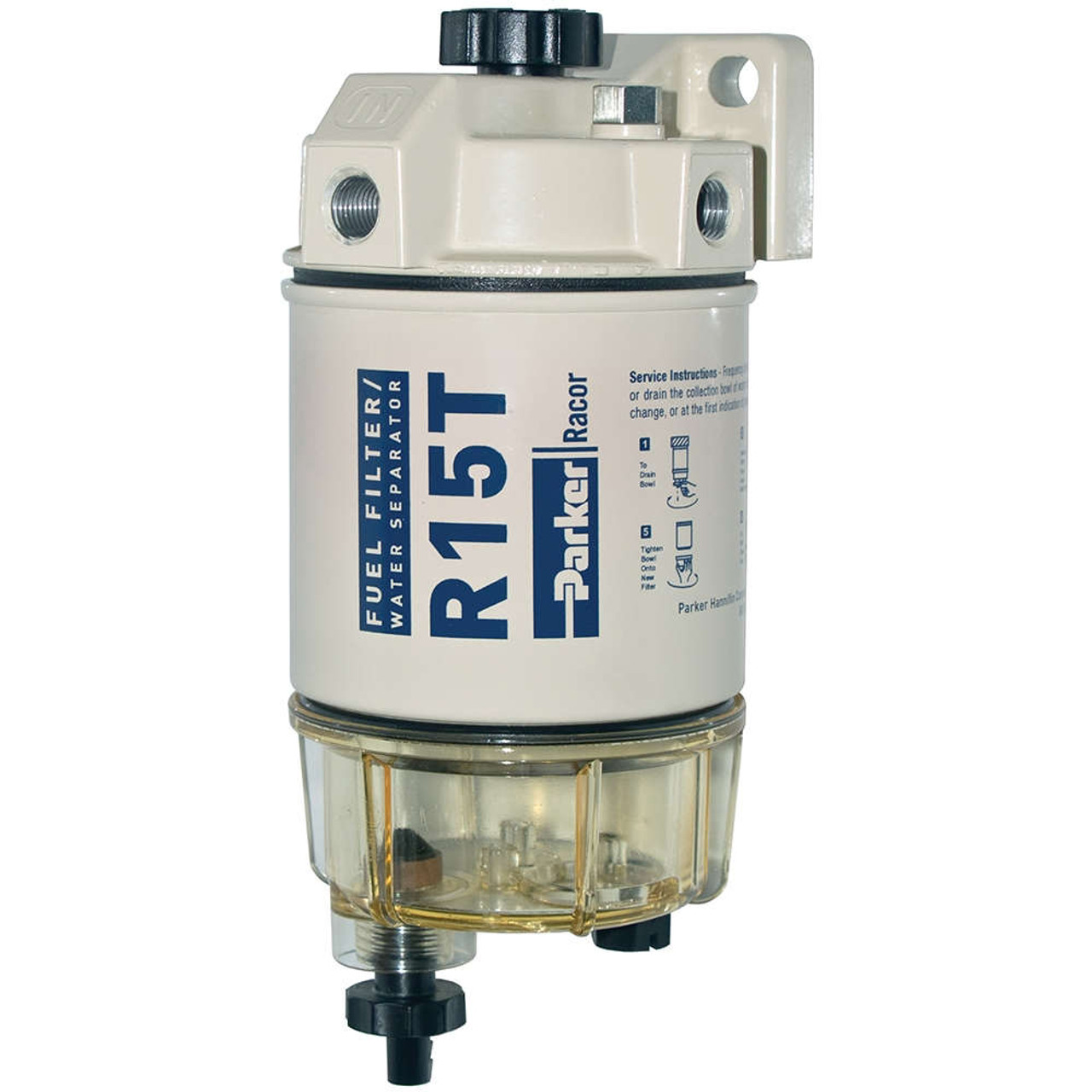 Racor 200 Series 15 GPH Low Flow Diesel Fuel Filter/Water Separator 215 Filter Assembly