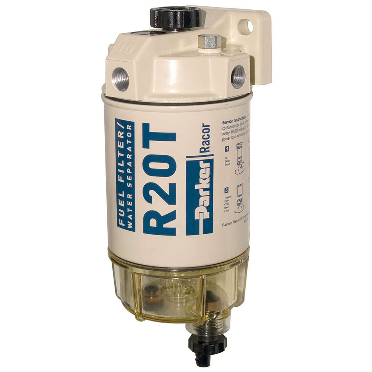 Racor 200 Series 30 GPH Low Flow Diesel Fuel Filter/Water Separator 230 Filter Assembly