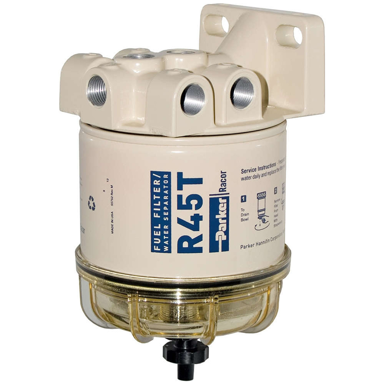 Racor 600 Series 45 GPH Diesel Spin-On Fuel Filters - 10 Micron - 6