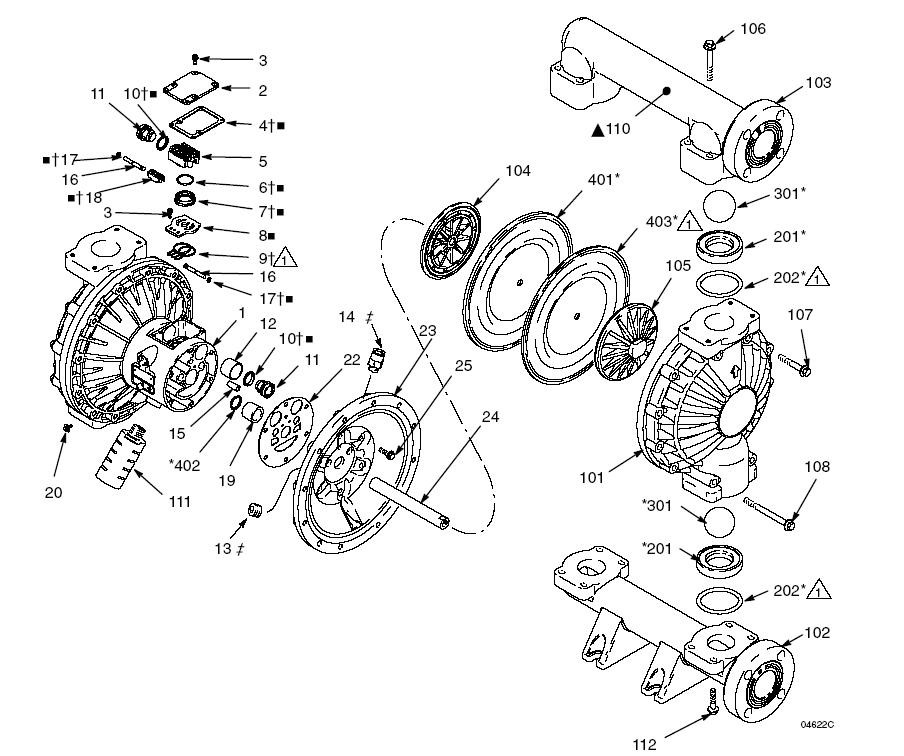 Graco Husky 1590 Plastic Diaphragm Pump Parts John M. Ellsworth Co. Inc.