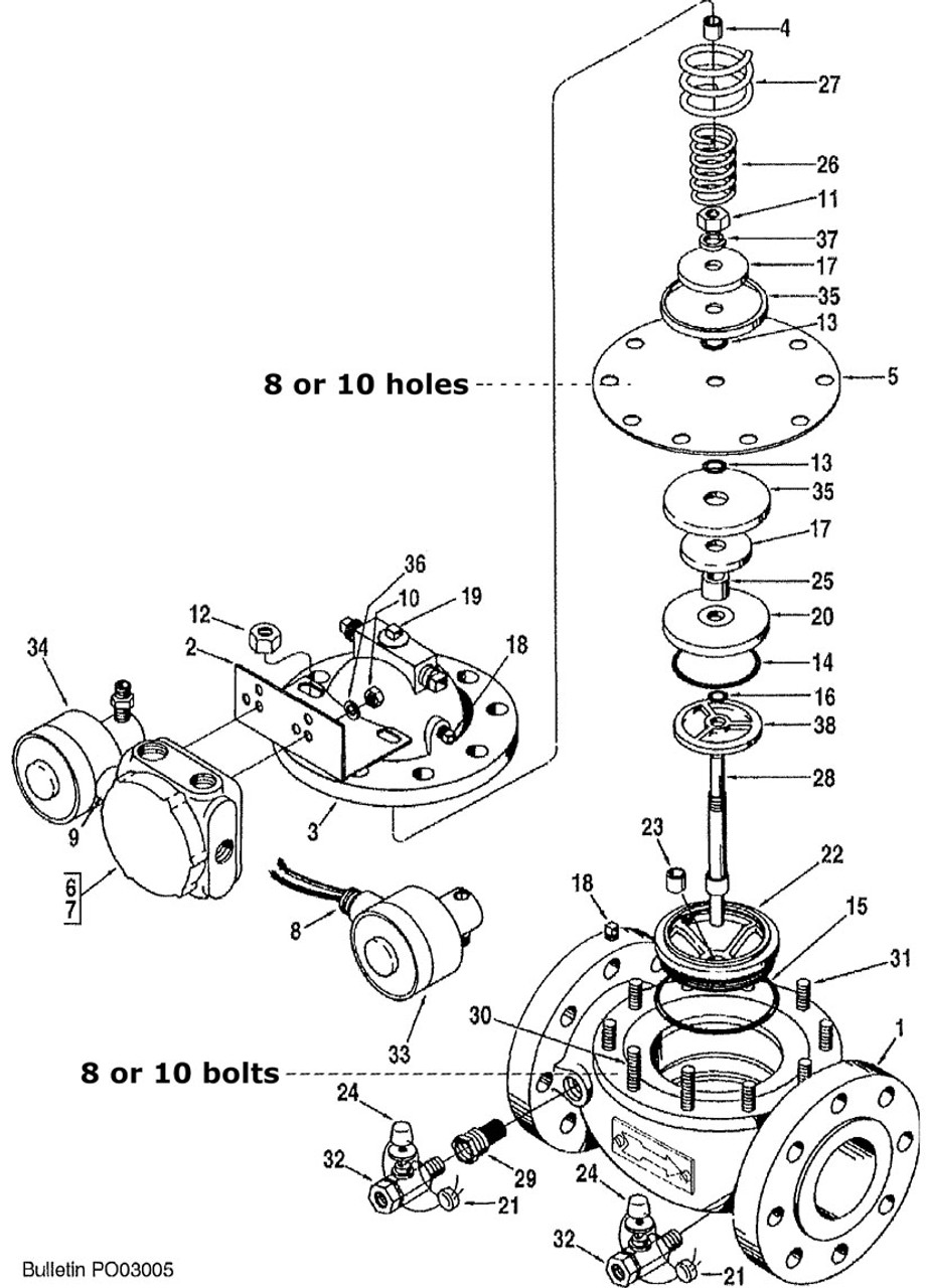 Smith 4" 210 Control Valve Replacement Parts John M. Ellsworth Co. Inc.