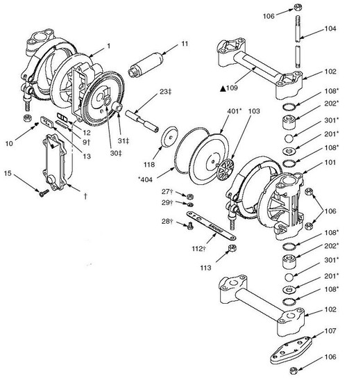 Graco Husky 307 Diaphragm Pump Parts - John M. Ellsworth Co. Inc.