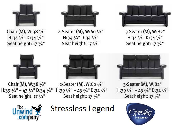 Stressless Legend by Ekornes- Dim.