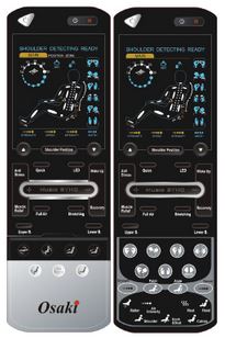 LCD Remote Control- Features Pre Set Massage Programs by Osaki and allows for manual control as well.