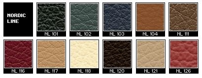 Nordic Line Leather Samples for Fjords Recliners.