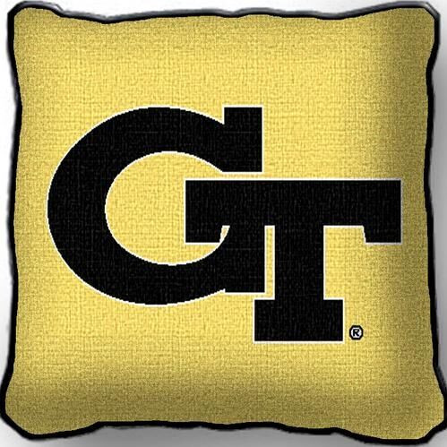 Tech Yellow Jackets Throw Pillow