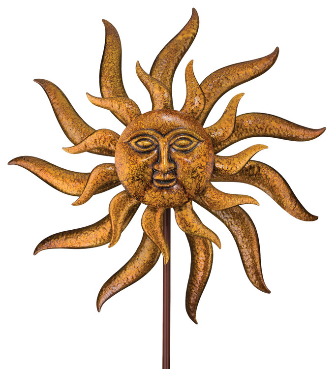 Kinetic Wind Stake - 32" Sun Face