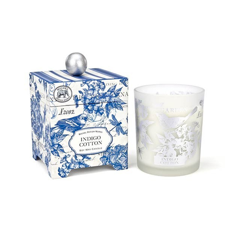 Indigo Cotton 14 oz. Soy Wax Candle