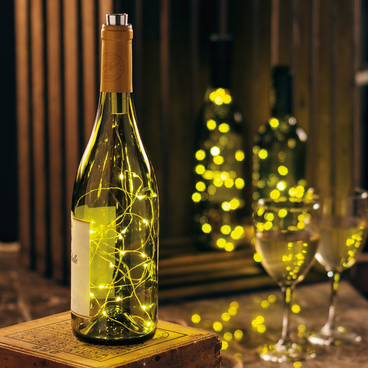 Wine Bottle Lights in Bottle