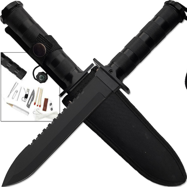 Ultimate Military Jungle Survival Knife Kit w Compass Edge Import