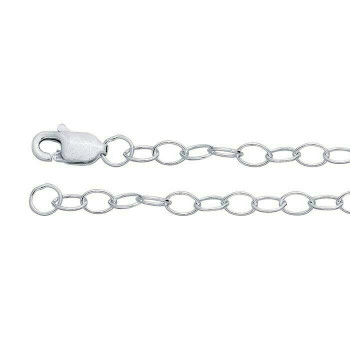 Sterling Silver 2.7mm Oval Cable Chain 18" | Bulk prc avlb 61307018 Sterling Silver 2.7mm Oval Cable Chain 18" | Bulk prc avlb 61307018