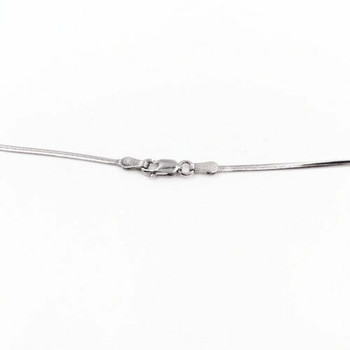 Platinum-plated 925 Sterling Silver Flat Snake Chain | Sold by Each | Width:3mm Length: 16" | BY005 Platinum-plated 925 Sterling Silver Flat Snake Chain | Sold by Each | Width:3mm Length: 16" | BY005