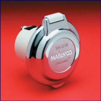 Marinco Contoured Power Inlet - Chrome Marinco Contoured Power Inlet - Chrome