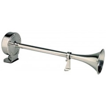 Ongaro Stainless Steel Single Trumpet Horn Ongaro Stainless Steel Single Trumpet Horn