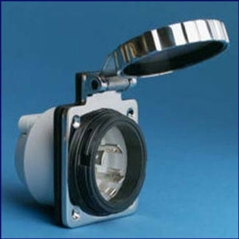Marinco 30 Amp 125 Volt Power Inlet Stainless Steel Marinco 30 Amp 125 Volt Power Inlet Stainless Steel