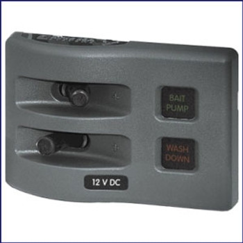 Blue Sea Systems WeatherDeck Water Resistant Fuse Panel 2 Position Gray Blue Sea Systems WeatherDeck Water Resistant Fuse Panel 2 Position Gray