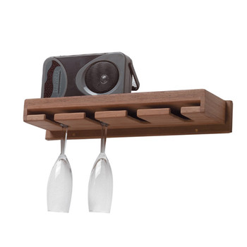 Whitecap Solid Teak Wine Glass Rack With Shelf Whitecap Solid Teak Wine Glass Rack With Shelf