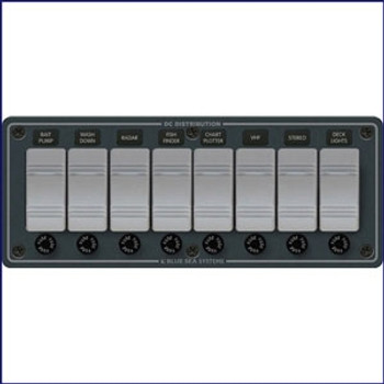 Blue Sea Systems 8261 Waterproof 8 Position-Slate Gray Horizontal 12VDC Blue Sea Systems 8261 Waterproof 8 Position-Slate Gray Horizontal 12VDC