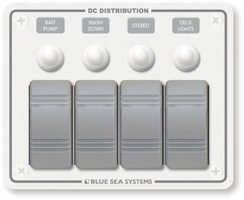 Blue Sea Systems White Water Resistant Circuit Breaker Panel Blue Sea Systems White Water Resistant Circuit Breaker Panel