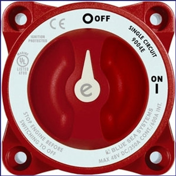 Blue Sea Systems 9004E e-Series Battery Switch Single Circuit ON/OFF with Alternator Field Disconnect Blue Sea Systems 9004E e-Series Battery Switch Single Circuit ON/OFF with Alternator Field Disconnect