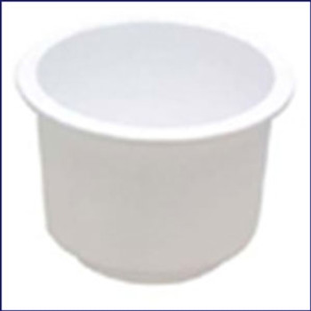 Sea Dog Large Flush Mount White Drink Holder 4 in Sea Dog Large Flush Mount White Drink Holder 4 in