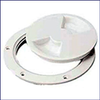 Sea Dog 337140-1 ABS White Standard Deck Plate 4 in. Sea Dog 337140-1 ABS White Standard Deck Plate 4 in.