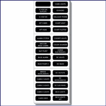 Blue Sea Systems 8067 AC Panel Extended 120 Label Kit Blue Sea Systems 8067 AC Panel Extended 120 Label Kit