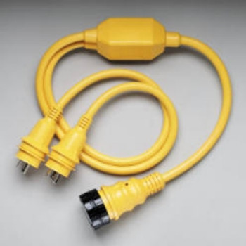 Marinco RY504-2-30 Reverse "Y" Adapter 2-30a Male-50a 125/250 Female Marinco RY504-2-30 Reverse "Y" Adapter 2-30a Male-50a 125/250 Female