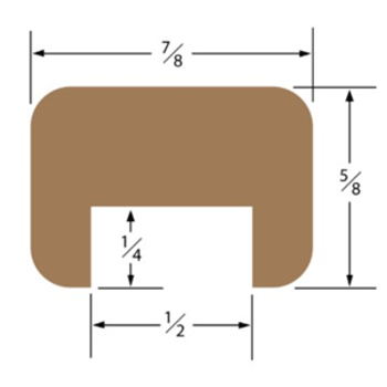 Whitecap Teak 1/2" Track Bulkhead Molding Whitecap Teak 1/2" Track Bulkhead Molding