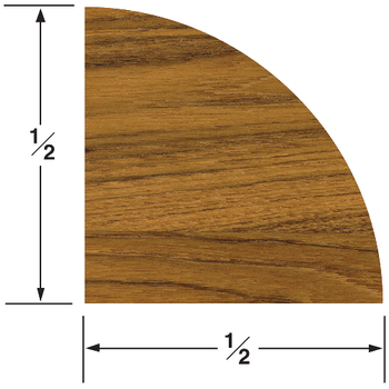 Whitecap Teak Large 1/2" Quarter Round Molding Whitecap Teak Large 1/2" Quarter Round Molding