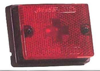 Red Side Marker Trailer Clearance Light 3 1/8" Red Side Marker Trailer Clearance Light 3 1/8"